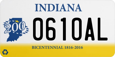 IN license plate 061OAL