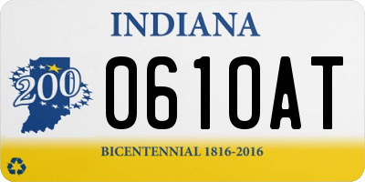 IN license plate 061OAT
