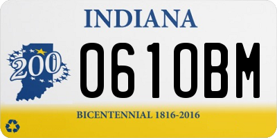 IN license plate 061OBM
