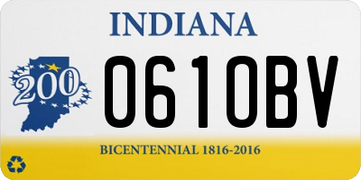 IN license plate 061OBV