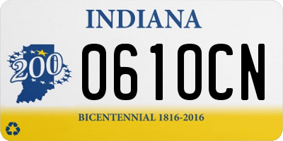 IN license plate 061OCN