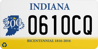 IN license plate 061OCQ