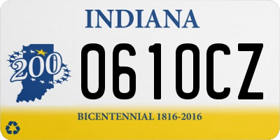 IN license plate 061OCZ