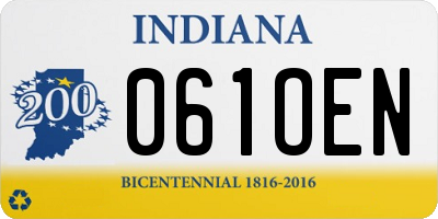 IN license plate 061OEN