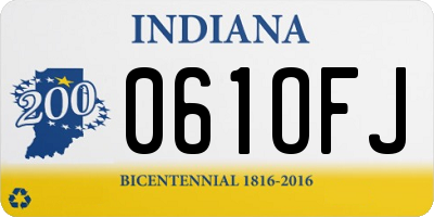 IN license plate 061OFJ