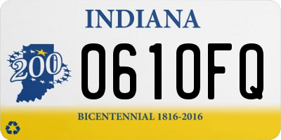 IN license plate 061OFQ