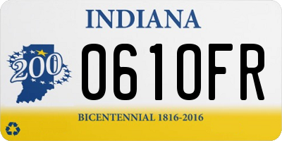 IN license plate 061OFR