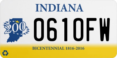 IN license plate 061OFW
