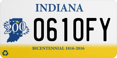 IN license plate 061OFY