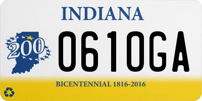 IN license plate 061OGA