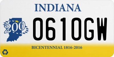 IN license plate 061OGW
