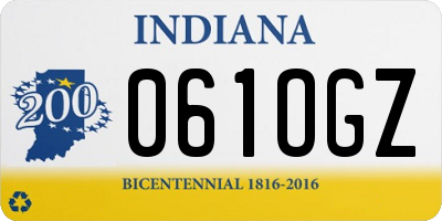 IN license plate 061OGZ