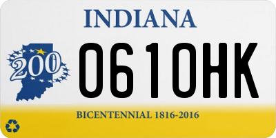 IN license plate 061OHK