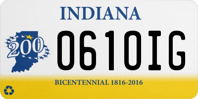 IN license plate 061OIG