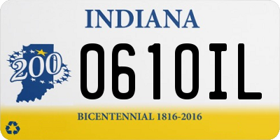 IN license plate 061OIL