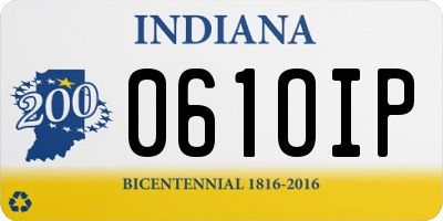 IN license plate 061OIP