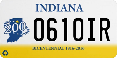 IN license plate 061OIR