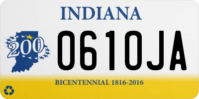 IN license plate 061OJA