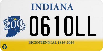 IN license plate 061OLL