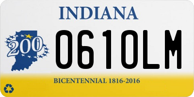 IN license plate 061OLM