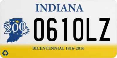 IN license plate 061OLZ