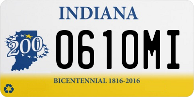 IN license plate 061OMI