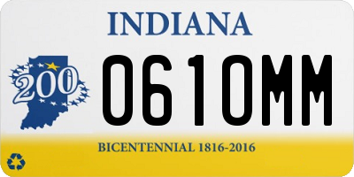 IN license plate 061OMM