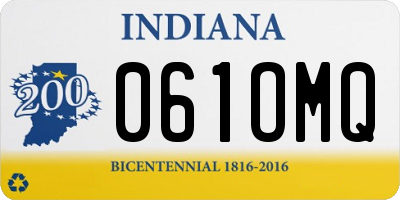 IN license plate 061OMQ