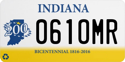 IN license plate 061OMR