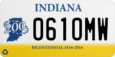 IN license plate 061OMW