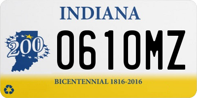 IN license plate 061OMZ