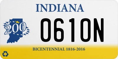 IN license plate 061ON
