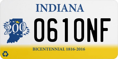 IN license plate 061ONF