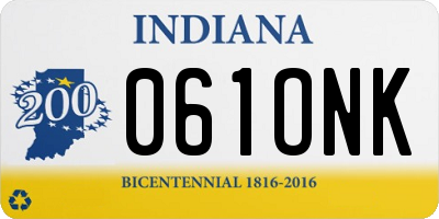 IN license plate 061ONK
