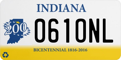 IN license plate 061ONL