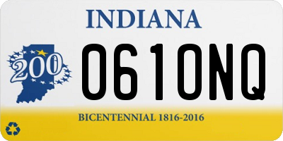 IN license plate 061ONQ