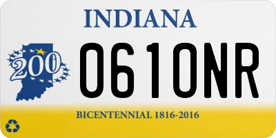 IN license plate 061ONR