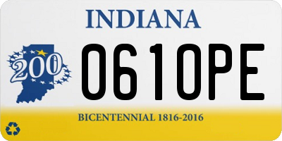 IN license plate 061OPE