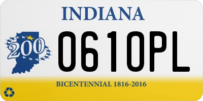 IN license plate 061OPL
