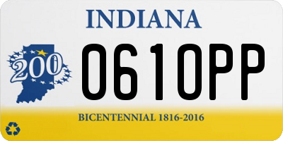 IN license plate 061OPP