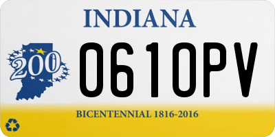 IN license plate 061OPV