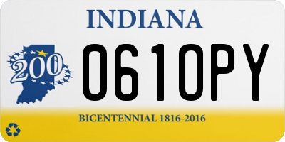 IN license plate 061OPY
