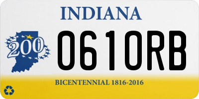 IN license plate 061ORB