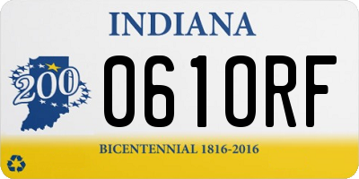 IN license plate 061ORF