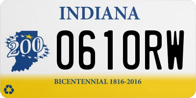 IN license plate 061ORW