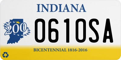 IN license plate 061OSA