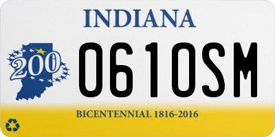 IN license plate 061OSM