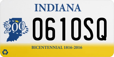 IN license plate 061OSQ