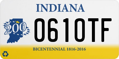IN license plate 061OTF