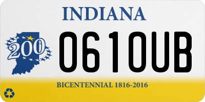 IN license plate 061OUB